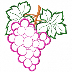 Grapes Embroidery Design 1